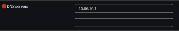 ISC DHCPv4 DNS server set to the OPNsense LAN address
